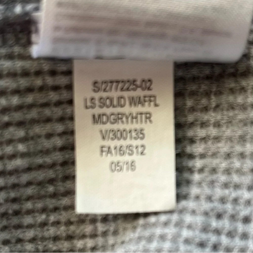 Old Navy Boy Long Sleeve Waffle Knit Solid Medium Heather Gray Size Small 6/7